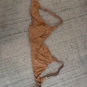 Cosabella Soft Wireless Nursing Bra in Camel size L